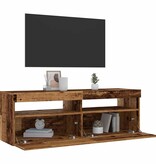 VidaXL Tv-meubel met LED 120x35x40 cm bewerkt hout oud hout