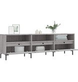 VidaXL Tv-meubel 150x30x44,5 cm bewerkt hout grijs sonoma eikenkleurig