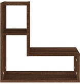 VidaXL Wandschappen 2 st 50x15x50 cm bewerkt hout bruin eikenkleur