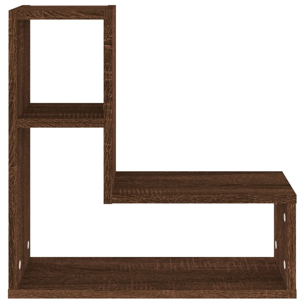 VidaXL Wandschappen 2 st 50x15x50 cm bewerkt hout bruin eikenkleur