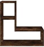 VidaXL Wandschappen 2 st 50x15x50 cm bewerkt hout gerookt eikenkleurig