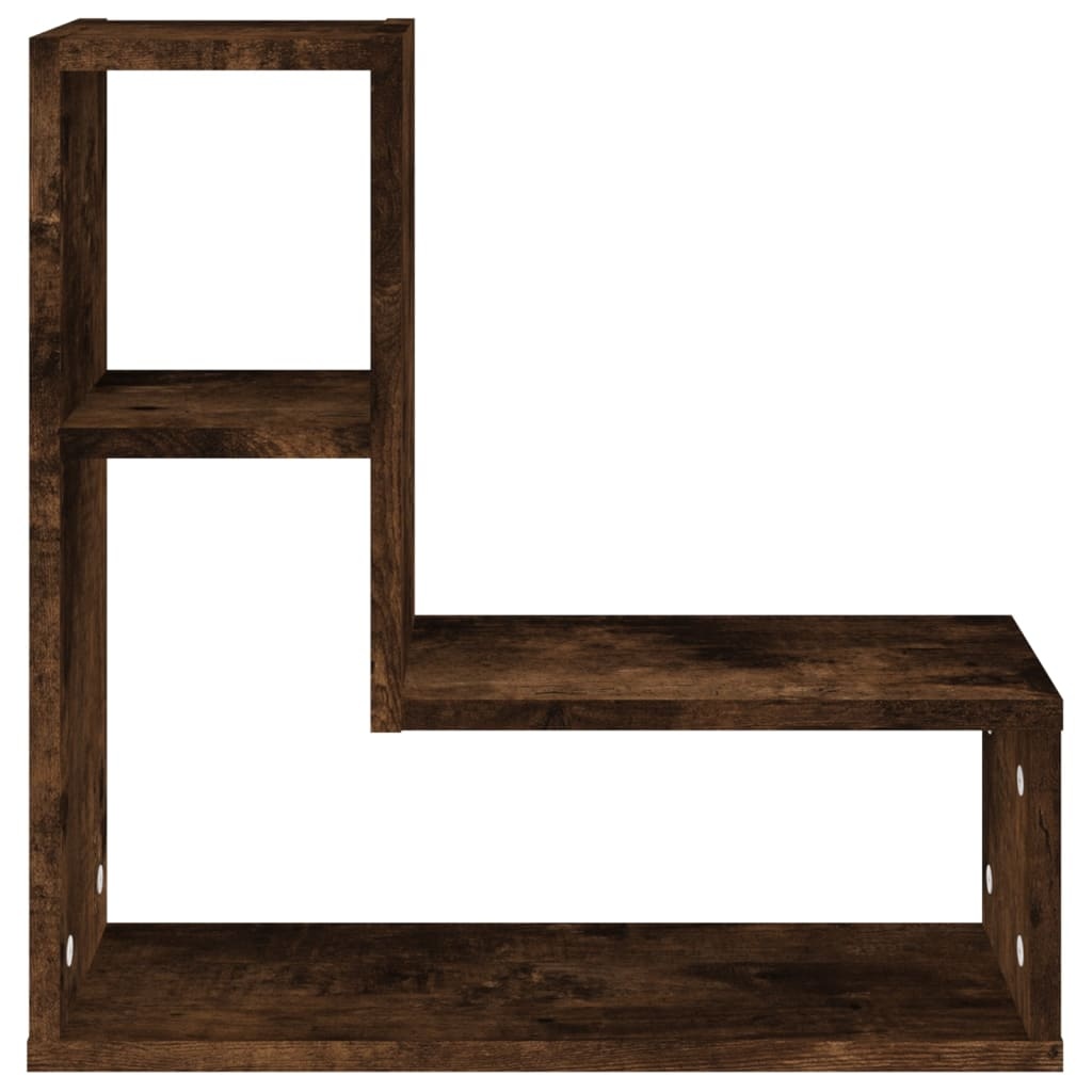 VidaXL Wandschappen 2 st 50x15x50 cm bewerkt hout gerookt eikenkleurig