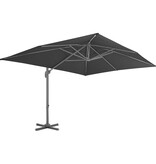 VidaXL Zweefparasol met aluminium paal 4x3 m zwart