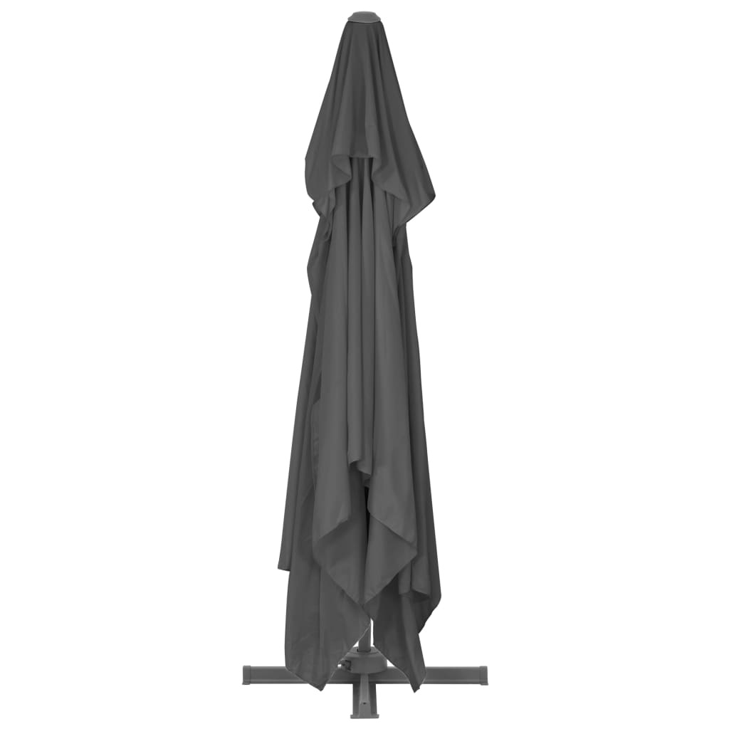 VidaXL Zweefparasol met aluminium paal 4x3 m zwart
