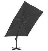 VidaXL Zweefparasol met aluminium paal 3x3 m zwart
