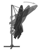 VidaXL Zweefparasol met aluminium paal 3x3 m zwart