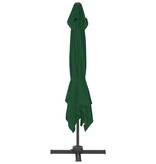 VidaXL Zweefparasol met aluminium paal 400x300 cm groen