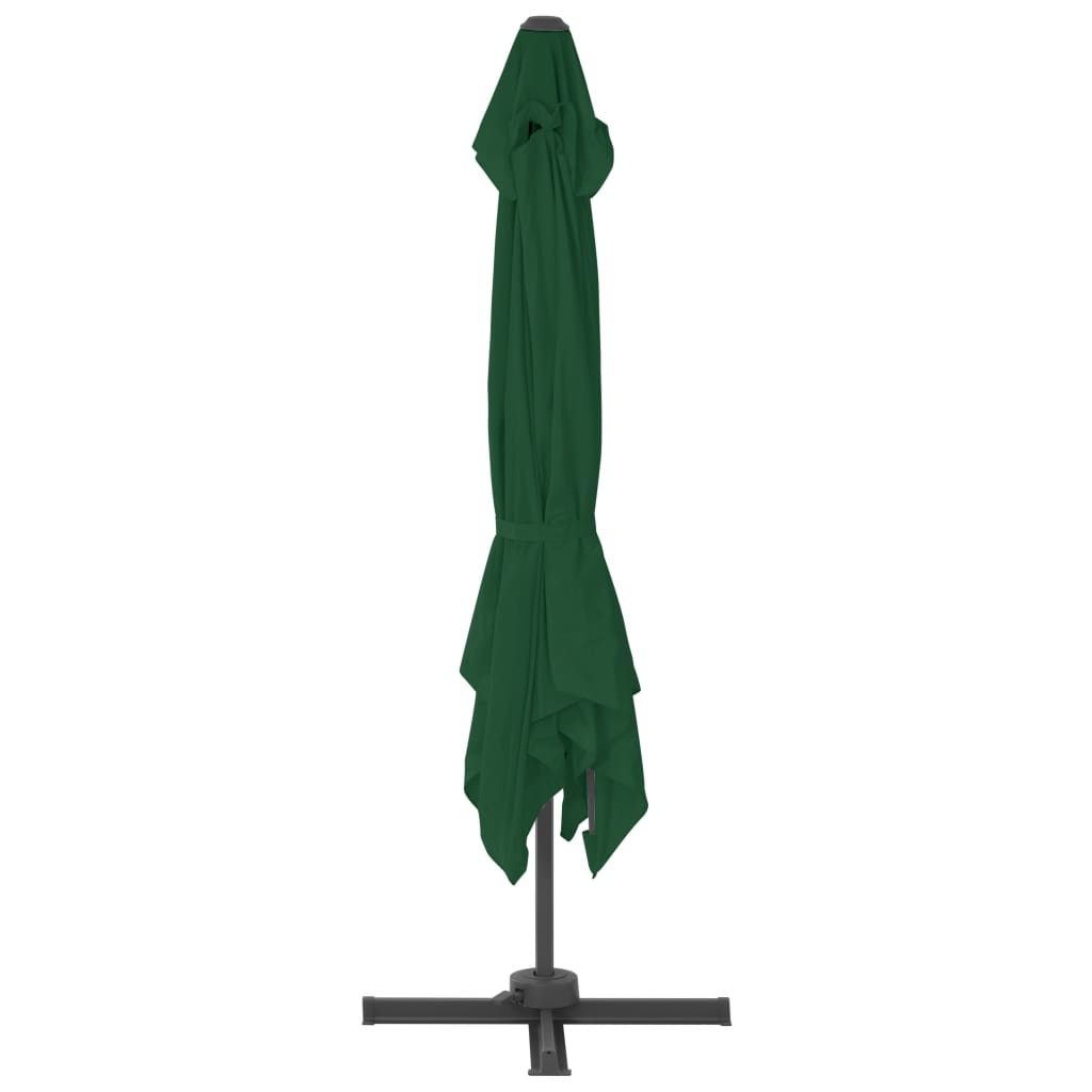 VidaXL Zweefparasol met aluminium paal 400x300 cm groen