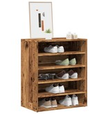 VidaXL Schoenenkast 60x35x70 cm bewerkt hout oud houtkleurig