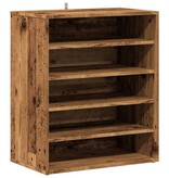 VidaXL Schoenenkast 60x35x70 cm bewerkt hout oud houtkleurig