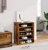 VidaXL Schoenenkast 60x35x70 cm bewerkt hout oud houtkleurig