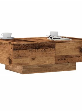 VidaXL Salontafel 90x60x31 cm bewerkt hout oud houtkleurig