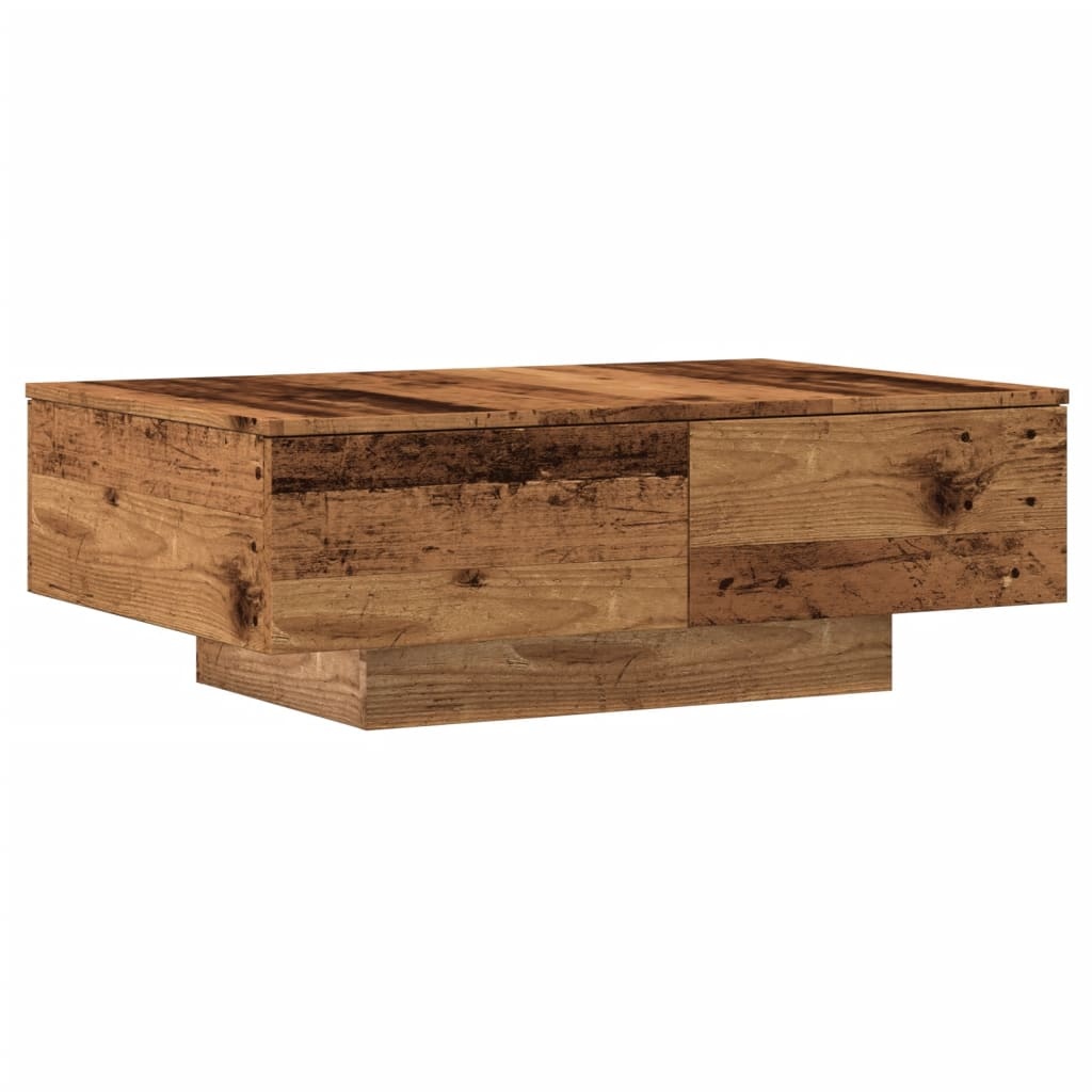 VidaXL Salontafel 90x60x31 cm bewerkt hout oud houtkleurig