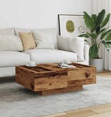 VidaXL Salontafel 90x60x31 cm bewerkt hout oud houtkleurig