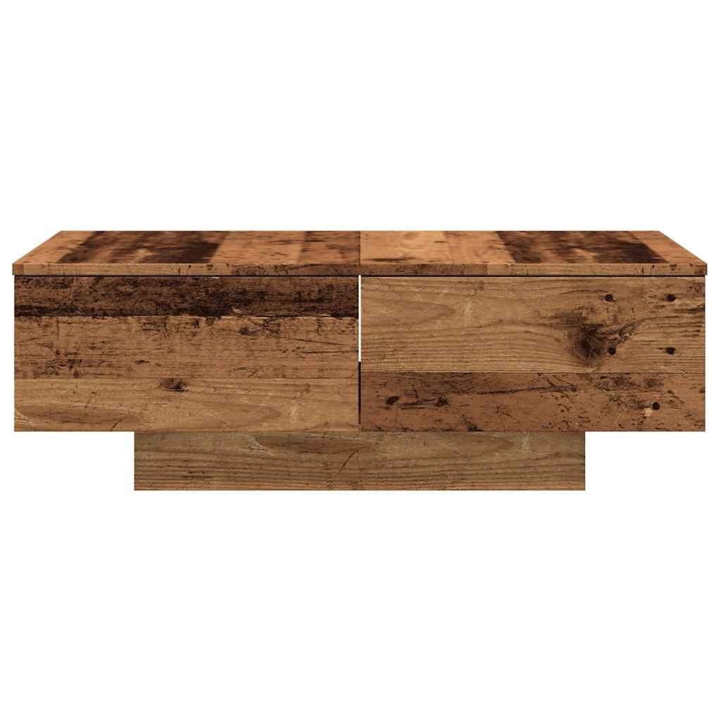 VidaXL Salontafel 90x60x31 cm bewerkt hout oud houtkleurig