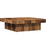 VidaXL Salontafel 90x90x28 cm bewerkt hout oud houtkleurig