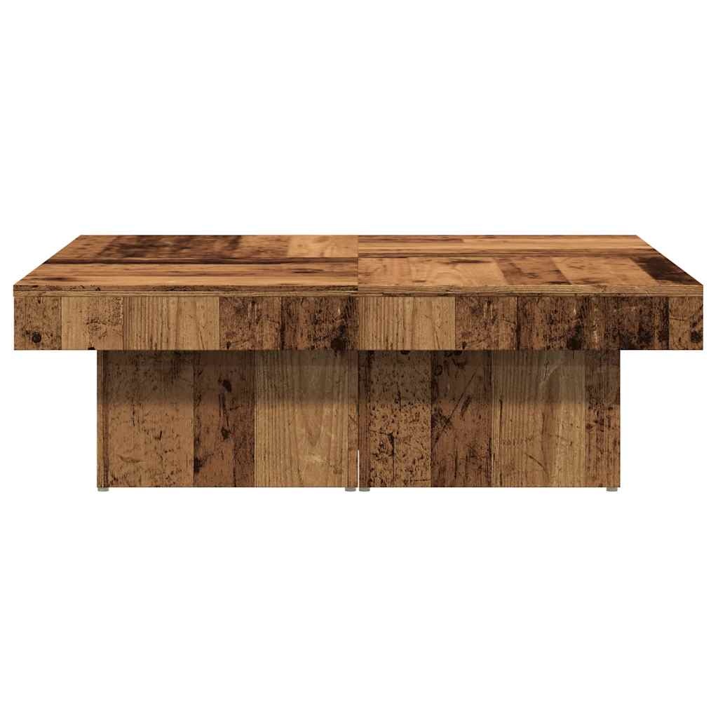 VidaXL Salontafel 90x90x28 cm bewerkt hout oud houtkleurig