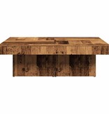 VidaXL Salontafel 90x90x28 cm bewerkt hout oud houtkleurig