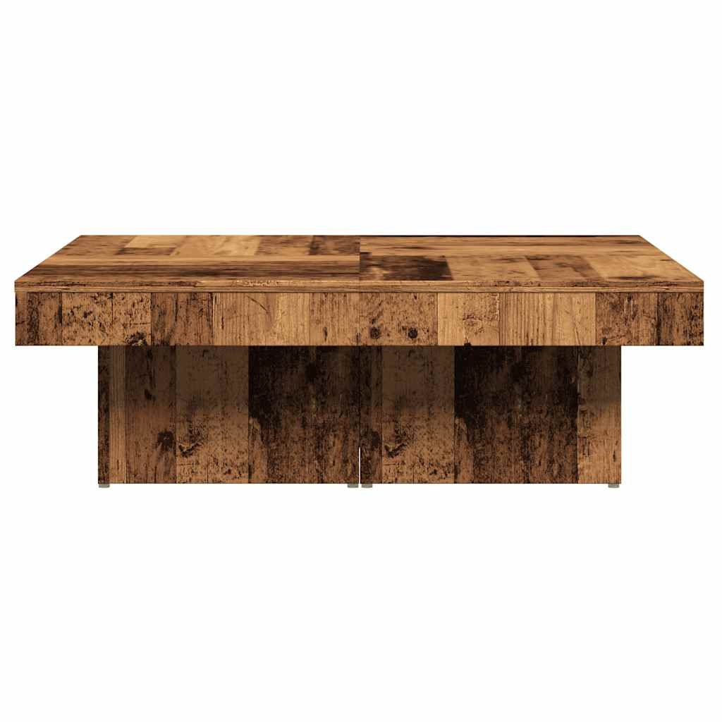 VidaXL Salontafel 90x90x28 cm bewerkt hout oud houtkleurig