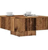 VidaXL Salontafel 60x60x31,5 cm bewerkt hout oud houtkleurig