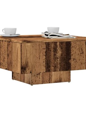 VidaXL Salontafel 60x60x31,5 cm bewerkt hout oud houtkleurig