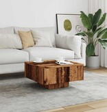 VidaXL Salontafel 60x60x31,5 cm bewerkt hout oud houtkleurig