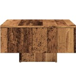 VidaXL Salontafel 60x60x31,5 cm bewerkt hout oud houtkleurig