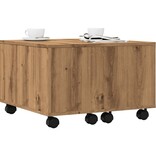 VidaXL Salontafel 60x60x38 cm bewerkt hout artisanaal eikenkleurig