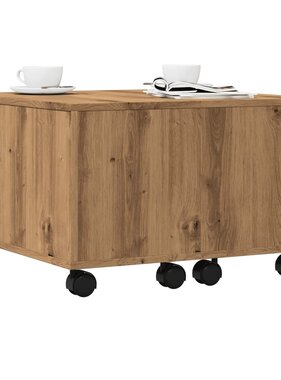 VidaXL Salontafel 60x60x38 cm bewerkt hout artisanaal eikenkleurig