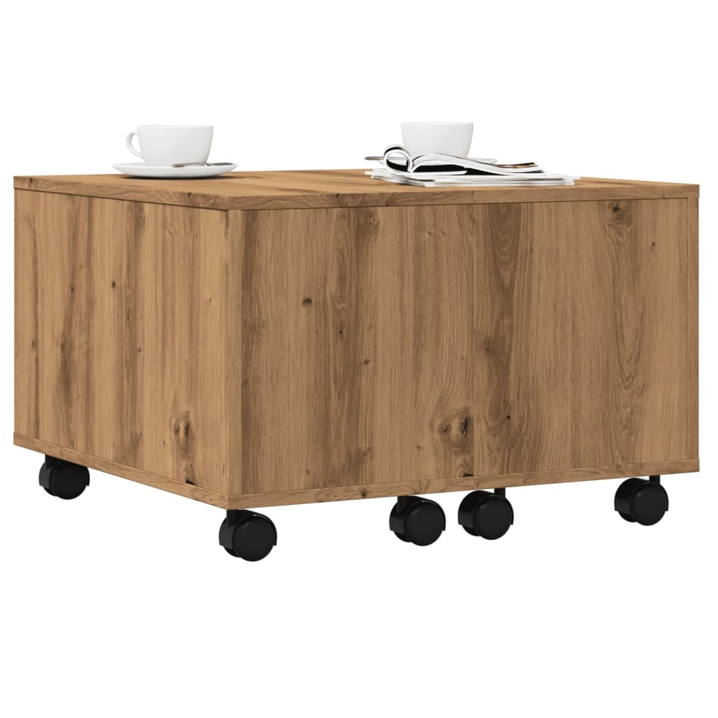 VidaXL Salontafel 60x60x38 cm bewerkt hout artisanaal eikenkleurig