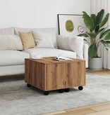 VidaXL Salontafel 60x60x38 cm bewerkt hout artisanaal eikenkleurig