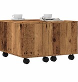 VidaXL Salontafel 60x60x38 cm bewerkt hout oud houtkleurig