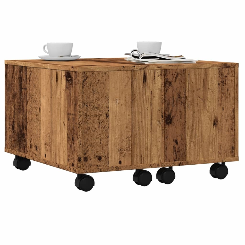 VidaXL Salontafel 60x60x38 cm bewerkt hout oud houtkleurig