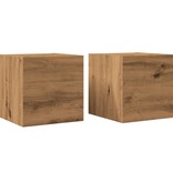 VidaXL Tv-wandmeubelen 2 st 30,5x30x30 cm artisanaal eikenkleurig