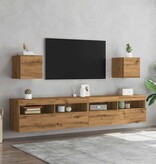 VidaXL Tv-wandmeubelen 2 st 30,5x30x30 cm artisanaal eikenkleurig