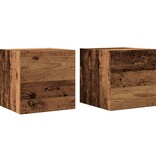 VidaXL Tv-wandmeubelen 2 st 30,5x30x30 cm oud houtkleurig
