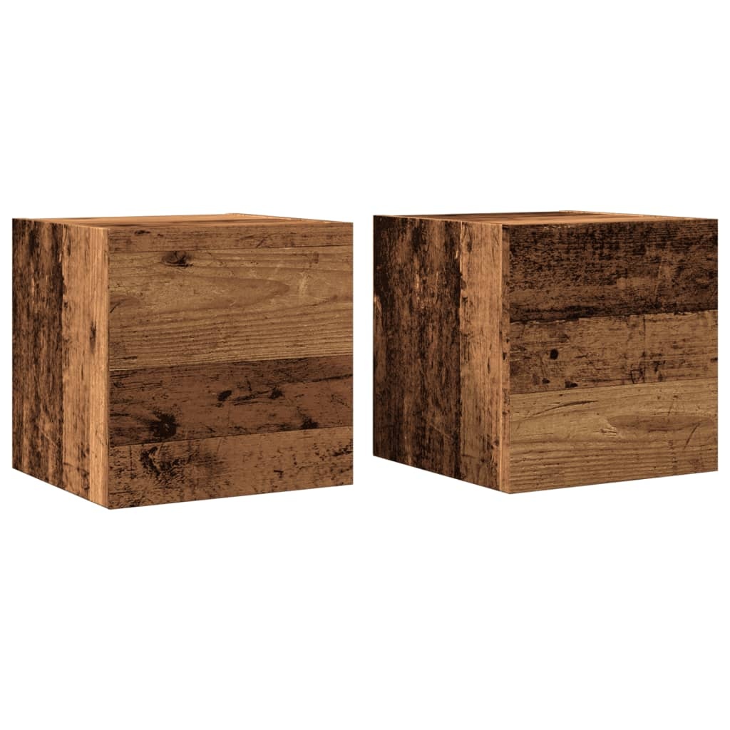 VidaXL Tv-wandmeubelen 2 st 30,5x30x30 cm oud houtkleurig