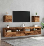VidaXL Tv-wandmeubelen 2 st 30,5x30x30 cm oud houtkleurig