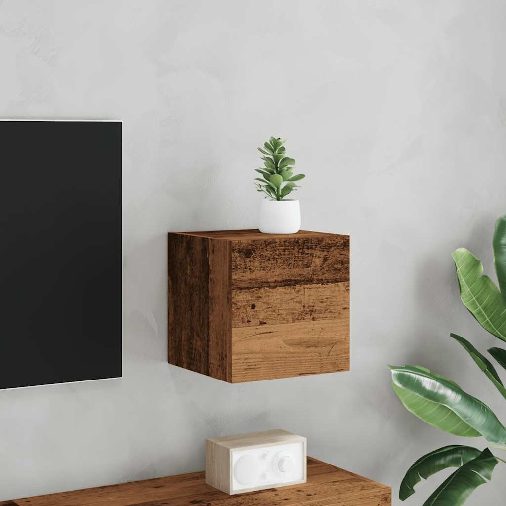VidaXL Tv-wandmeubel 30,5x30x30 cm oud houtkleurig