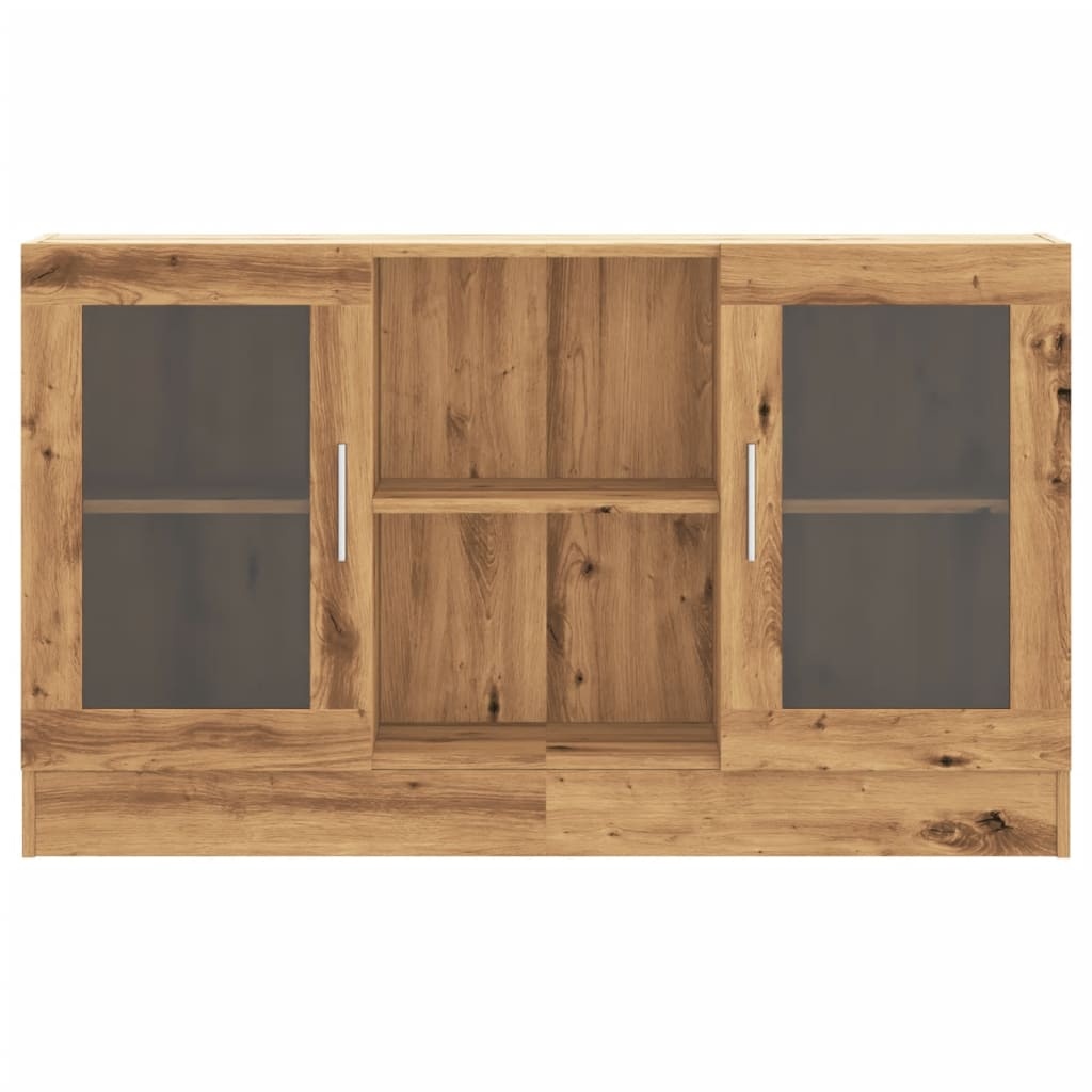 vidaXL Dressoir 120x30,5x70 cm bewerkt hout artisanaal eikenkleurig