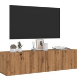 VidaXL Tv-wandmeubel 120x30x30 cm bewerkt hout artisanaal eikenkleurig