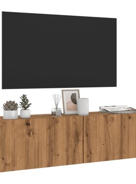 VidaXL Tv-wandmeubel 120x30x30 cm bewerkt hout artisanaal eikenkleurig