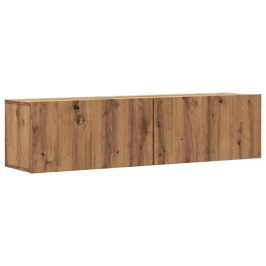 VidaXL Tv-wandmeubel 120x30x30 cm bewerkt hout artisanaal eikenkleurig
