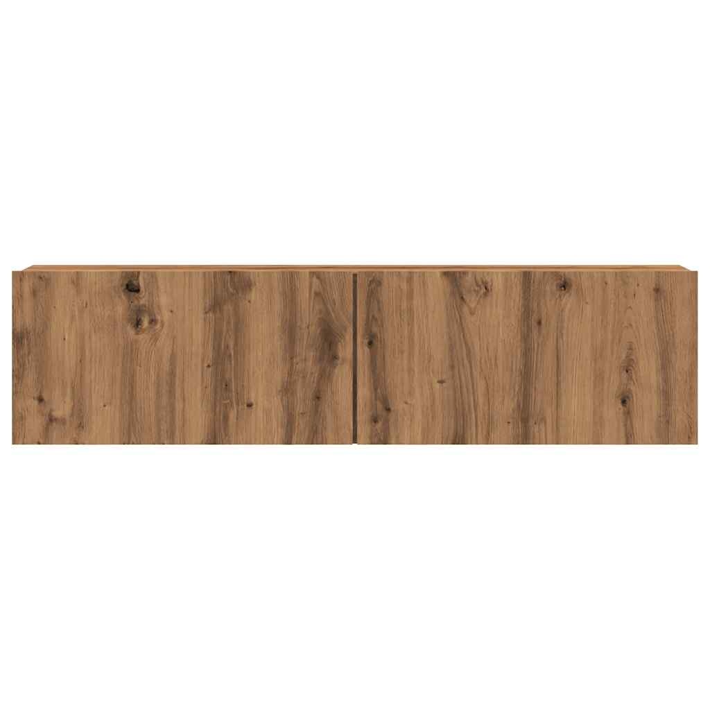 VidaXL Tv-wandmeubel 120x30x30 cm bewerkt hout artisanaal eikenkleurig