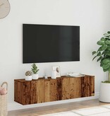 VidaXL Tv-wandmeubel 120x30x30 cm bewerkt hout oud houtkleurig