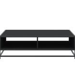 VidaXL Salontafel 100x100x30 cm bewerkt hout en metaal zwart