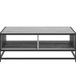 VidaXL Salontafel 80x80x30 cm bewerkt hout en metaal grijs sonoma