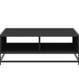 VidaXL Salontafel 80x80x30 cm bewerkt hout en metaal zwart