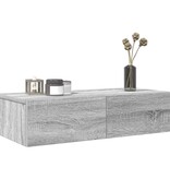 VidaXL Wandschap met lades 60x26,5x15 cm bewerkt hout grijs sonoma