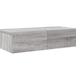 VidaXL Wandschap met lades 60x26,5x15 cm bewerkt hout grijs sonoma
